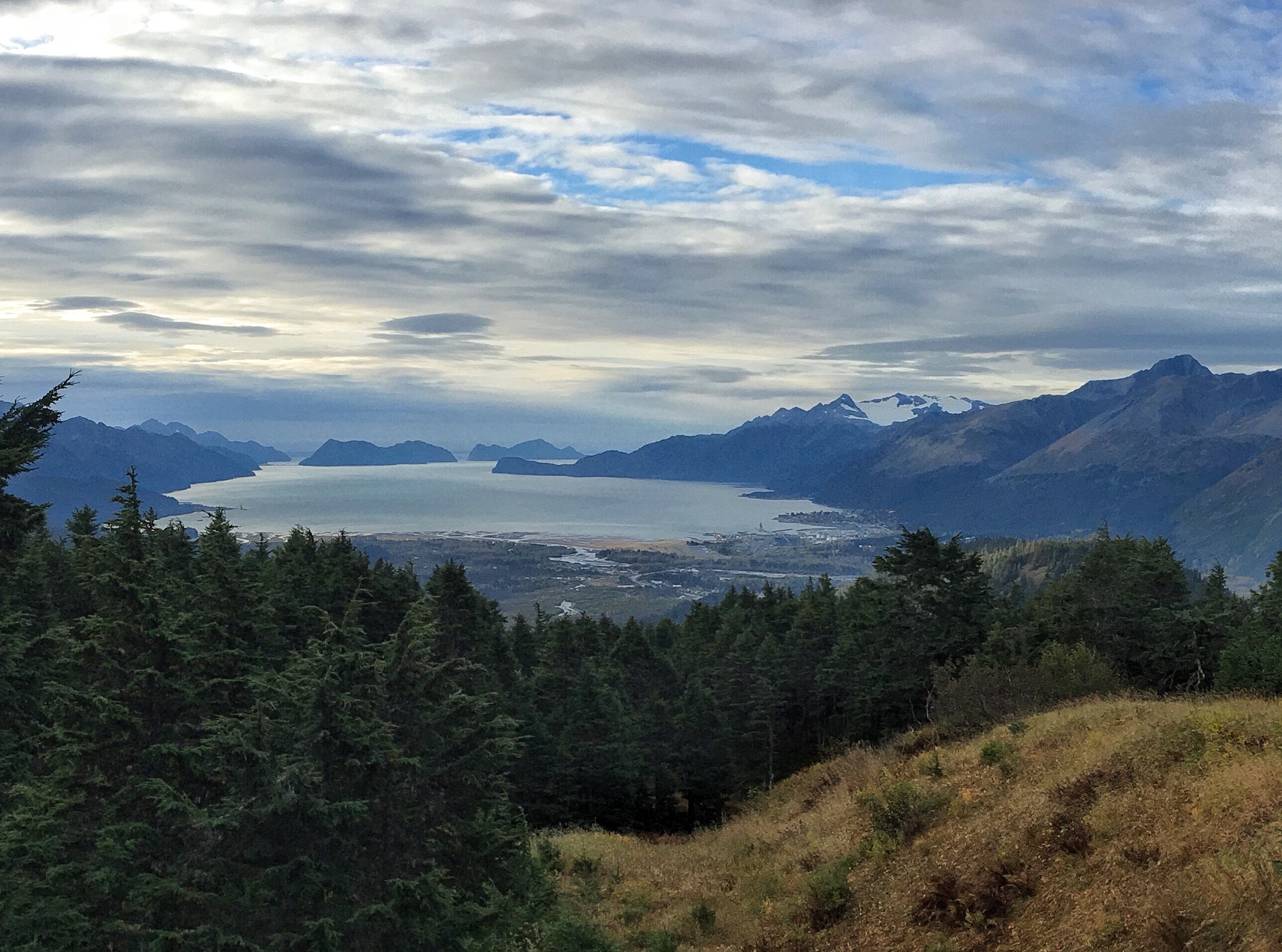 View from the deck overlooking Seward & Resurrection Bay