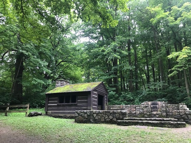 Shelter built by the CCC in the late 1930s, next to the natural spring.