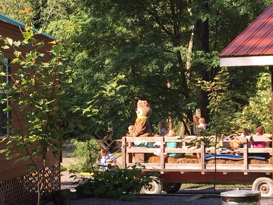 Hay ride on Sunday morning