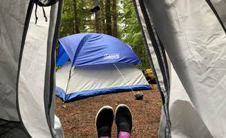 Stephanie Z.'s photo of tent camping at Littleton Horse Camp near Clallam Bay, WA