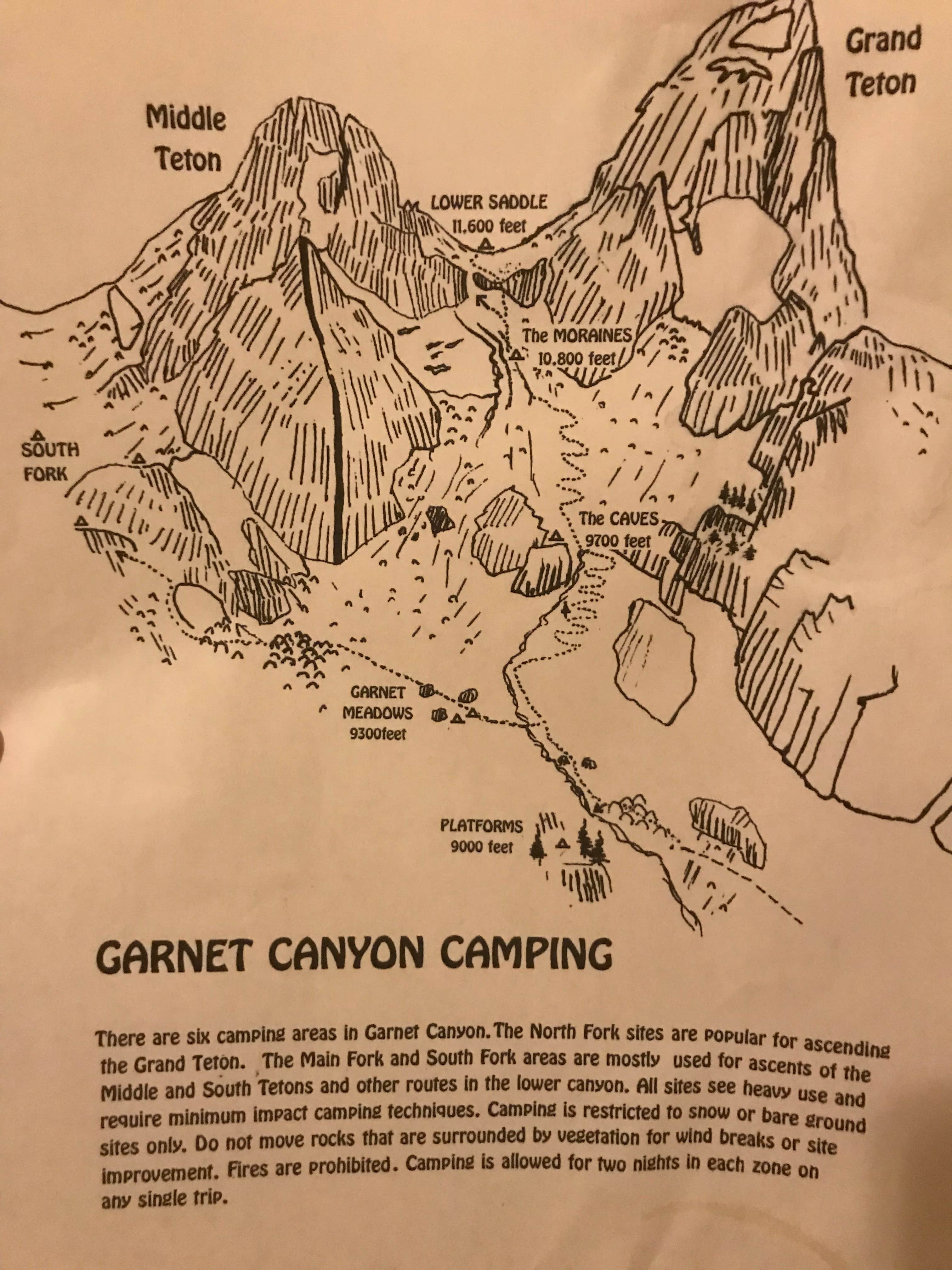 Camper-submitted photo at The Platforms at Garnet Canyon — Grand Teton National Park near Grand Teton National Park