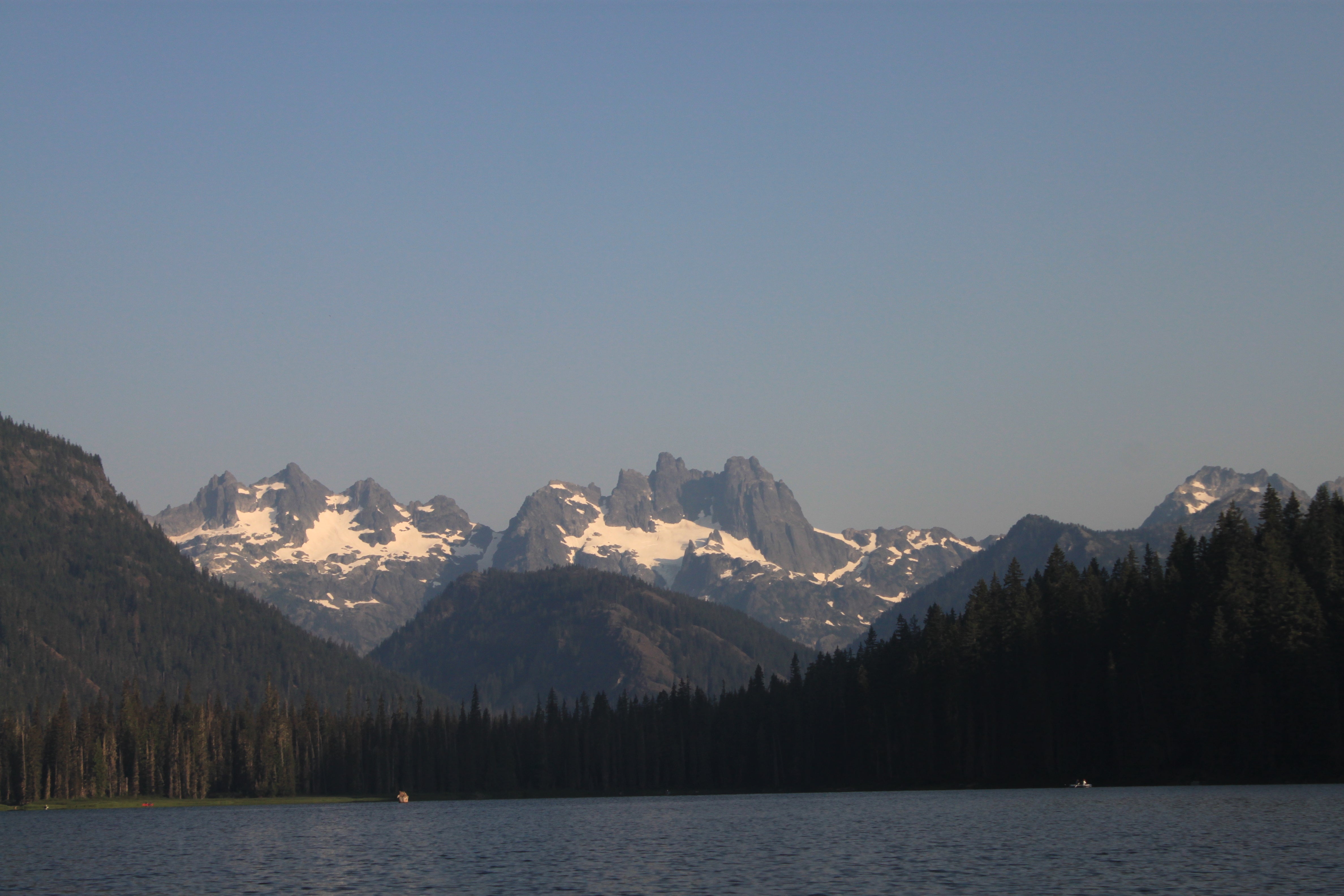 Alpine wilderness looming above Cooper Lake