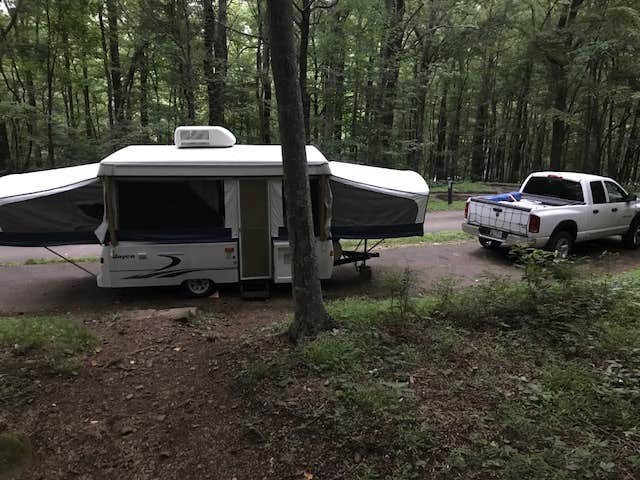 Jen V.'s photo of rv camping at Peaks Of Otter Campground — Blue Ridge Parkway near Buchanan, VA