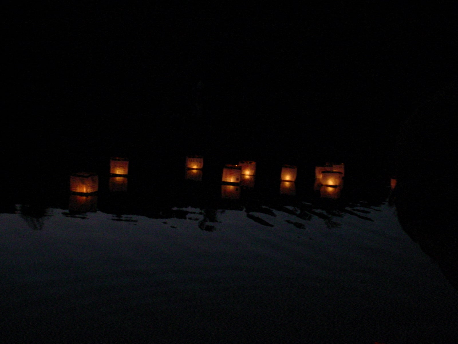 memorial lanterns we made and set out on the water