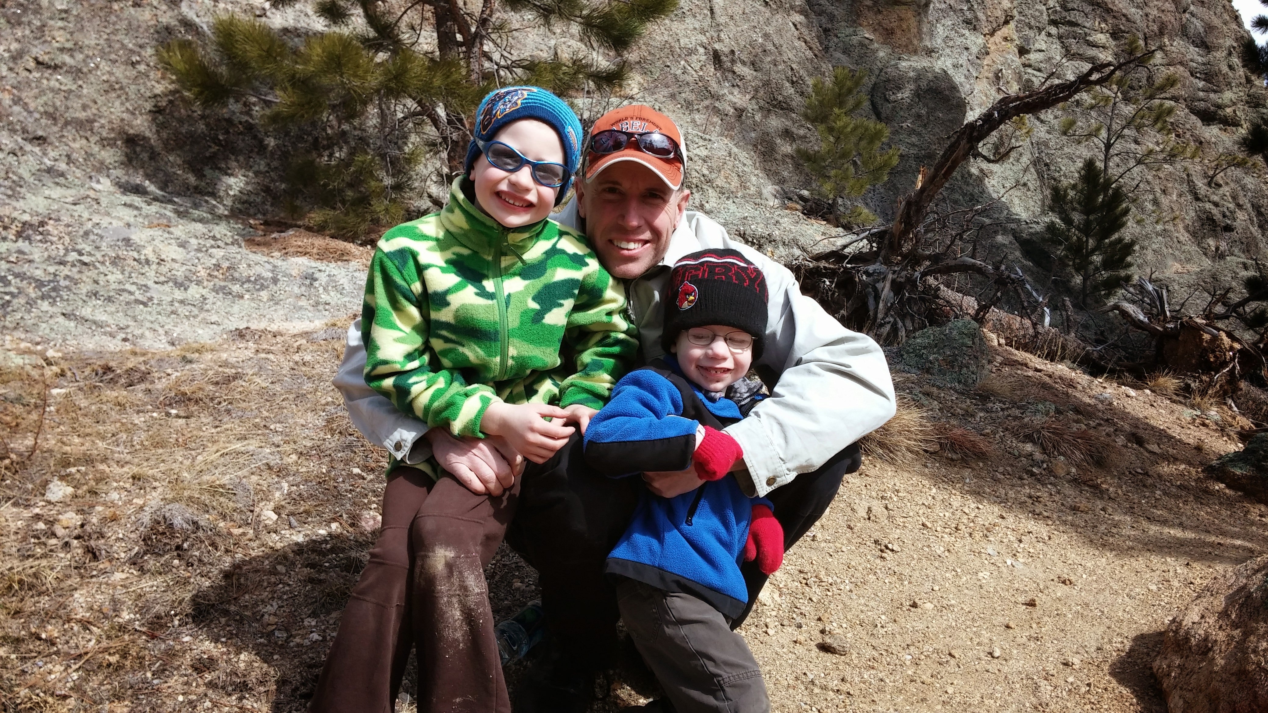 Taking a family hike around Center Lake in early spring!