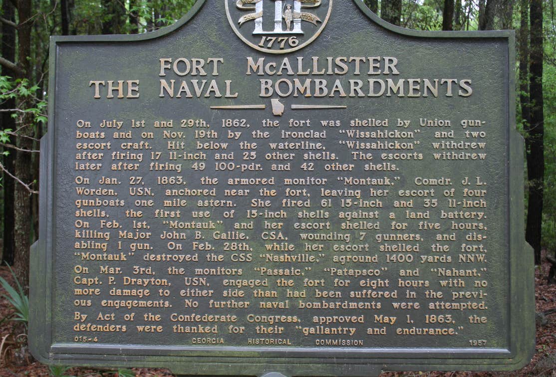 Fort McAllister State Park Campground Richmond Hill,