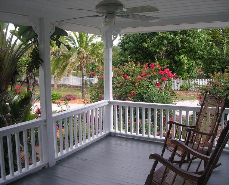 front porch cabin at pirateland rv