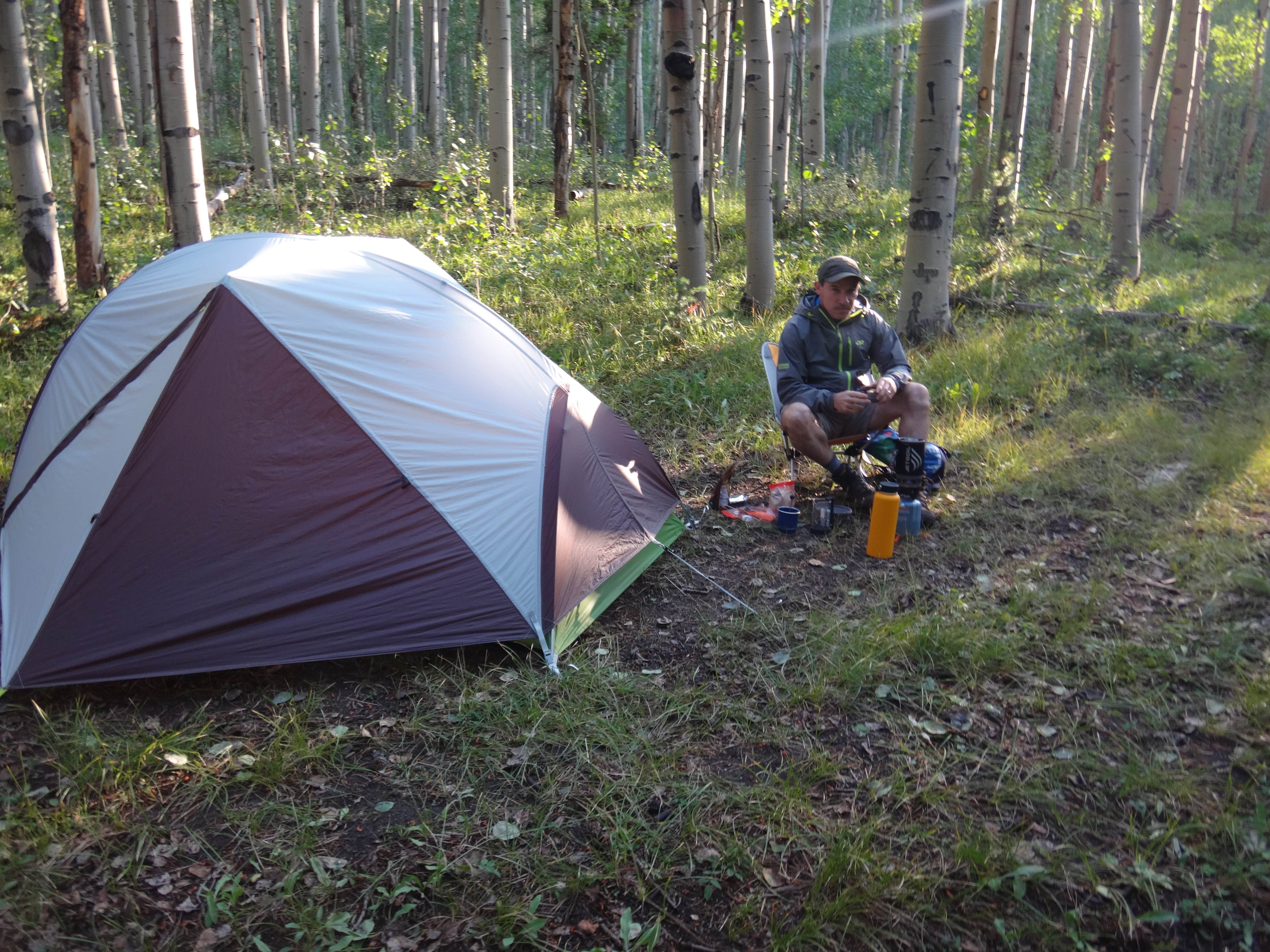 Tommie J.'s photo of tent camping at North Cottonwood Trailhead Dispersed Camping near Howard, CO