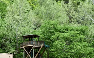Linda S.'s photo of glamping accommodations at Meramec Caverns Natural Campground near High Ridge, MO