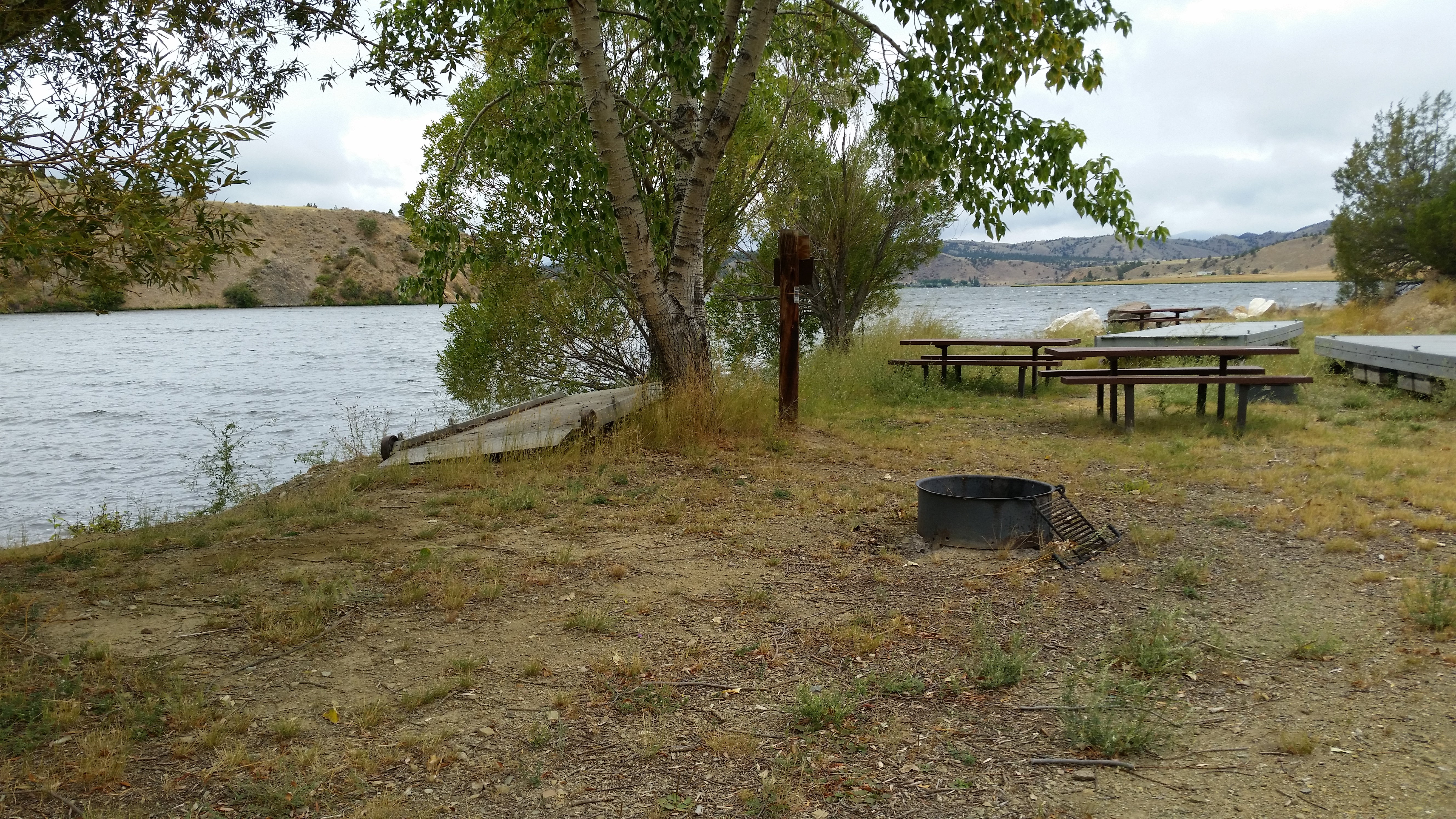 6th and 7th campsite.  Boat launch has been pulled off the lake for the season