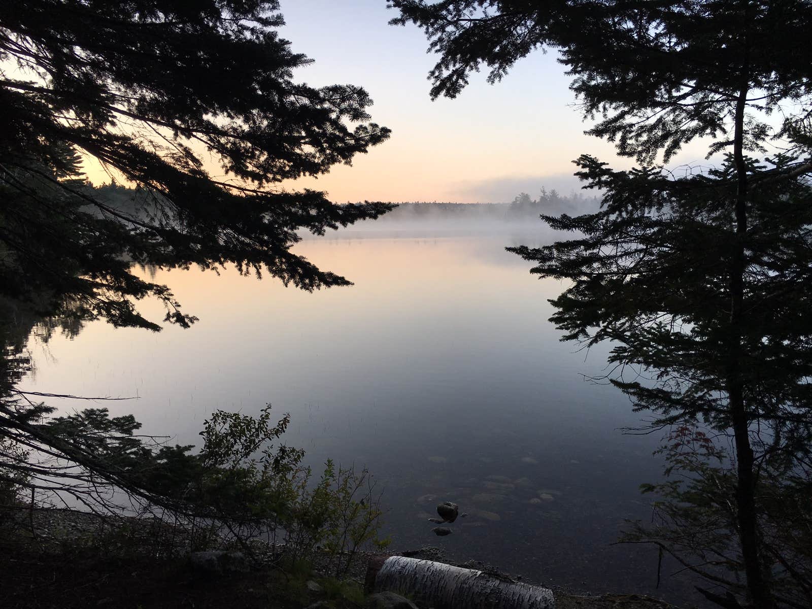 Camping near Pine Stream Campsite on the W. Penobscot River: Kidney Pond Cabins — Baxter State Park, Millinocket, Maine