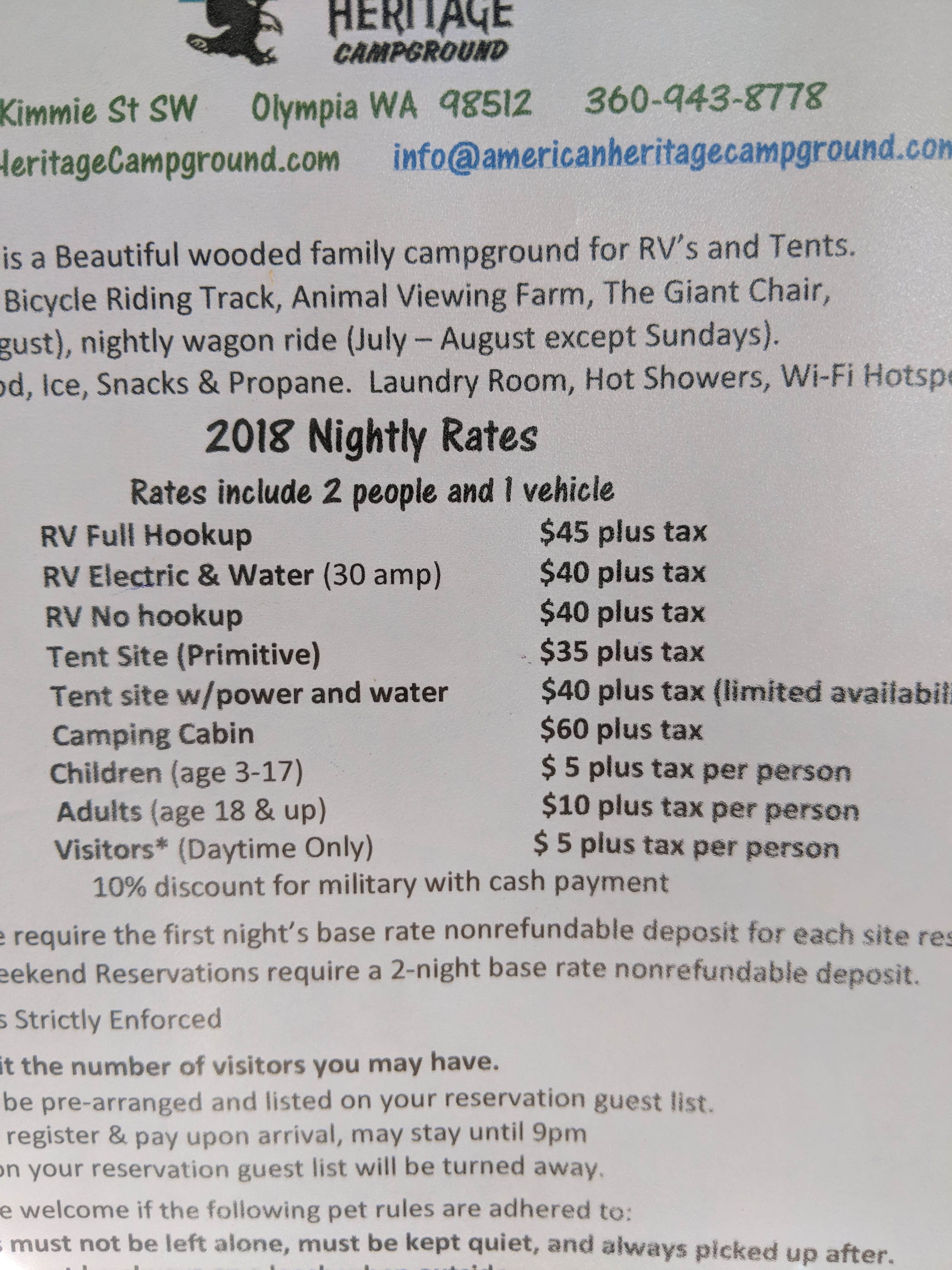 Camper-submitted photo at American Heritage Campground near DuPont, WA