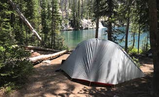 Amy C.'s photo of a dispersed camping area at Middle Cramer Lake Dispersed near Atlanta, ID