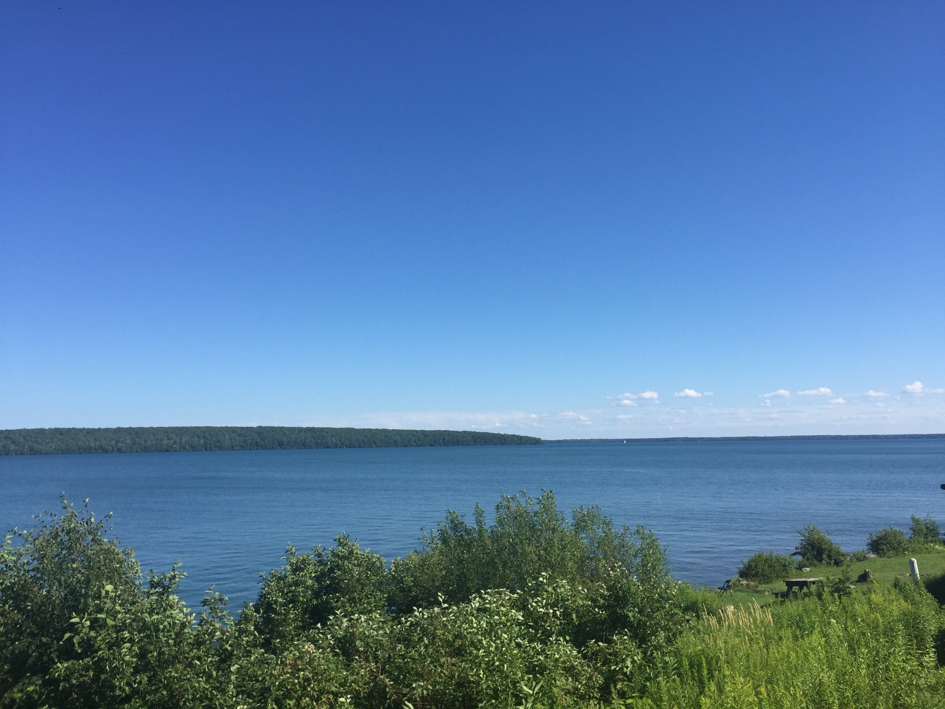 Day view of Lake Superior from site