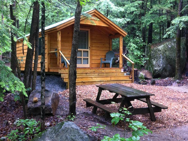 Erin H.'s photo of a cabin at Adirondack Camping Village - PERMANENTLY CLOSED near Stillwater, NY