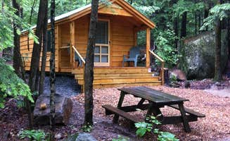 Erin H.'s photo of a cabin at Adirondack Camping Village - PERMANENTLY CLOSED near Whitehall, NY