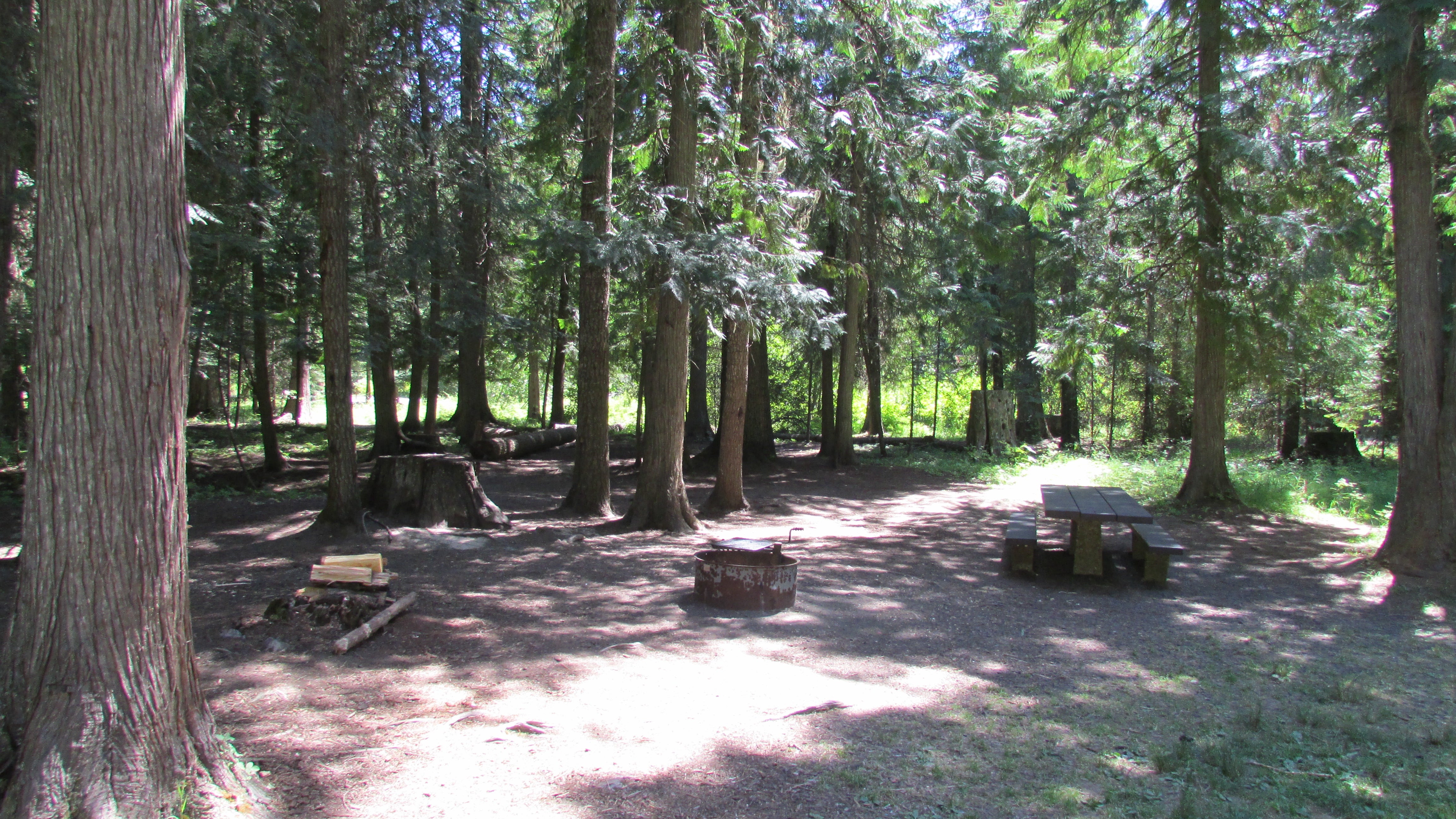 Probably my favorite spot, at the beginning of the east loop. Plenty of space for hammocks, tents, etc and nicely shaded.