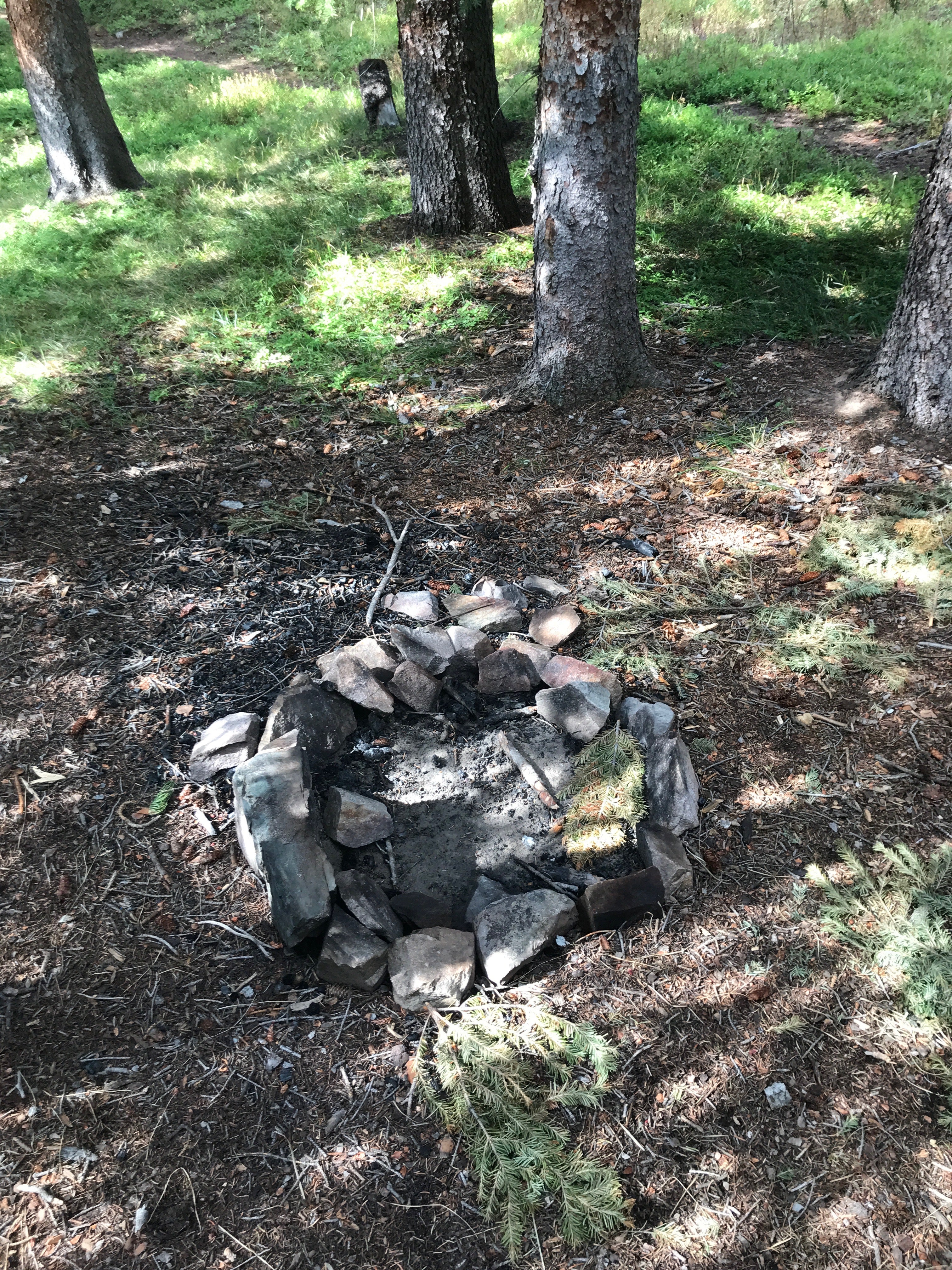 Pre-existing firepit....unfortunately we didn't get to use it due to the fire bans in Colorado this summer! 