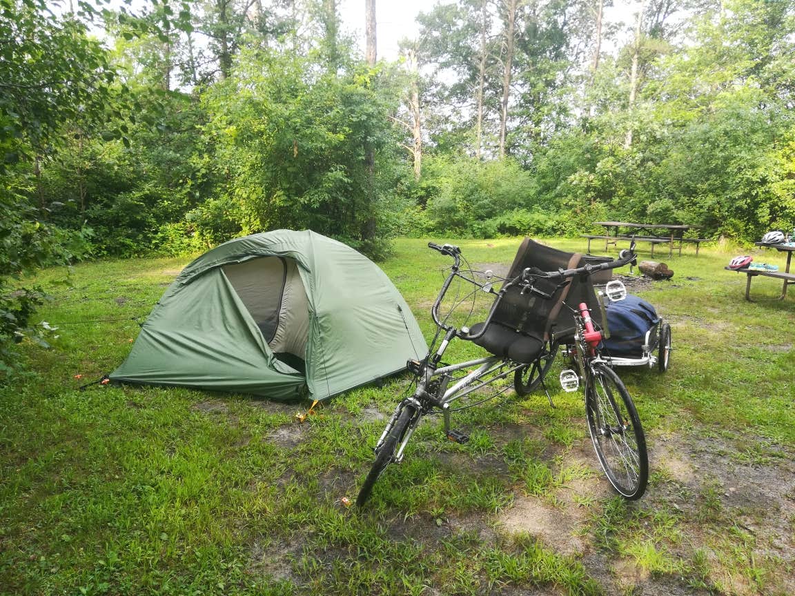 Theresa D.'s photo of tent camping at Sparta Campground — Elroy-Sparta State Trail near Lansing, IA