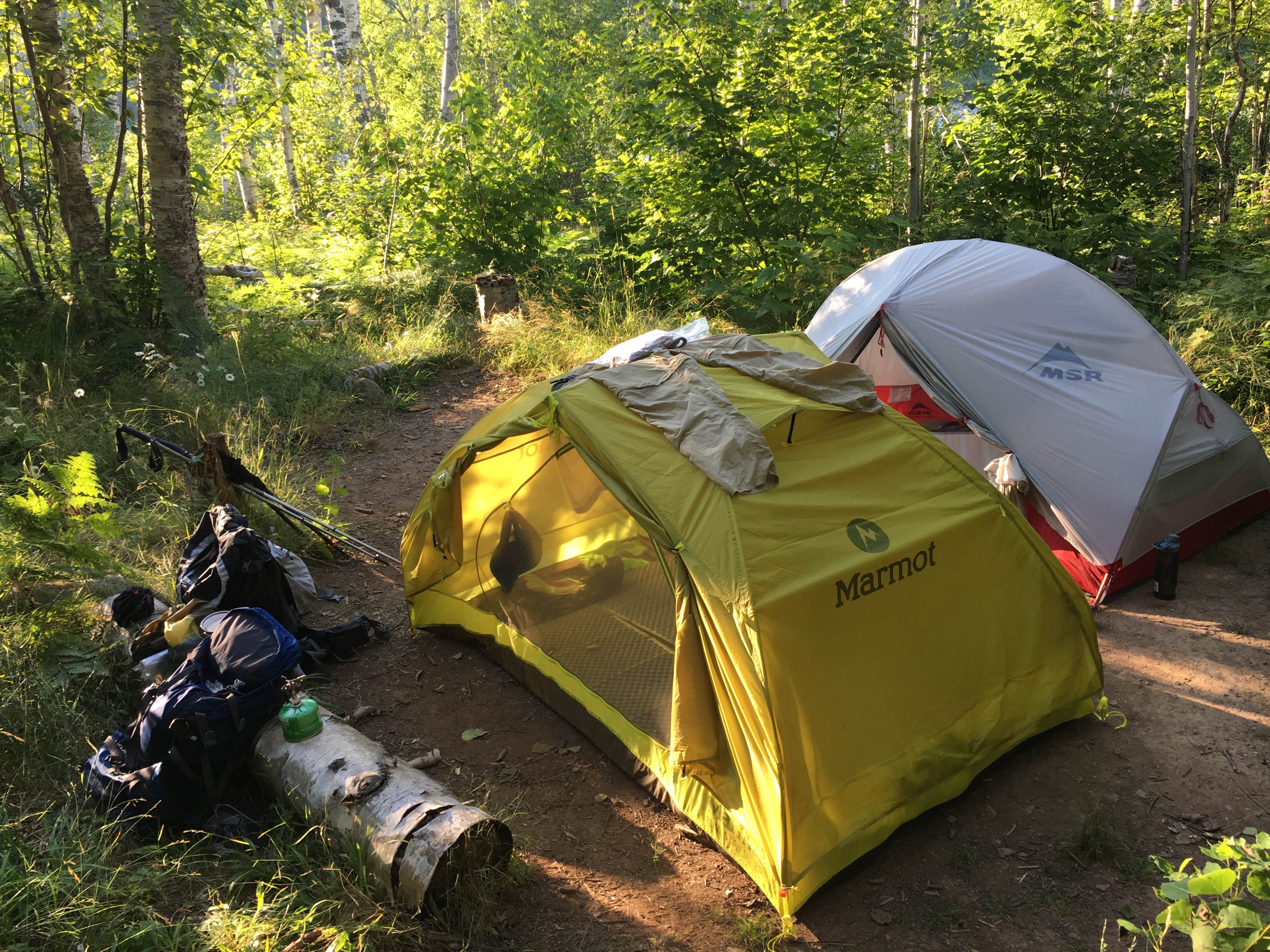 Matt S.'s photo of tent camping at Hatchet Lake Campground — Isle Royale National Park near Isle Royale National Park