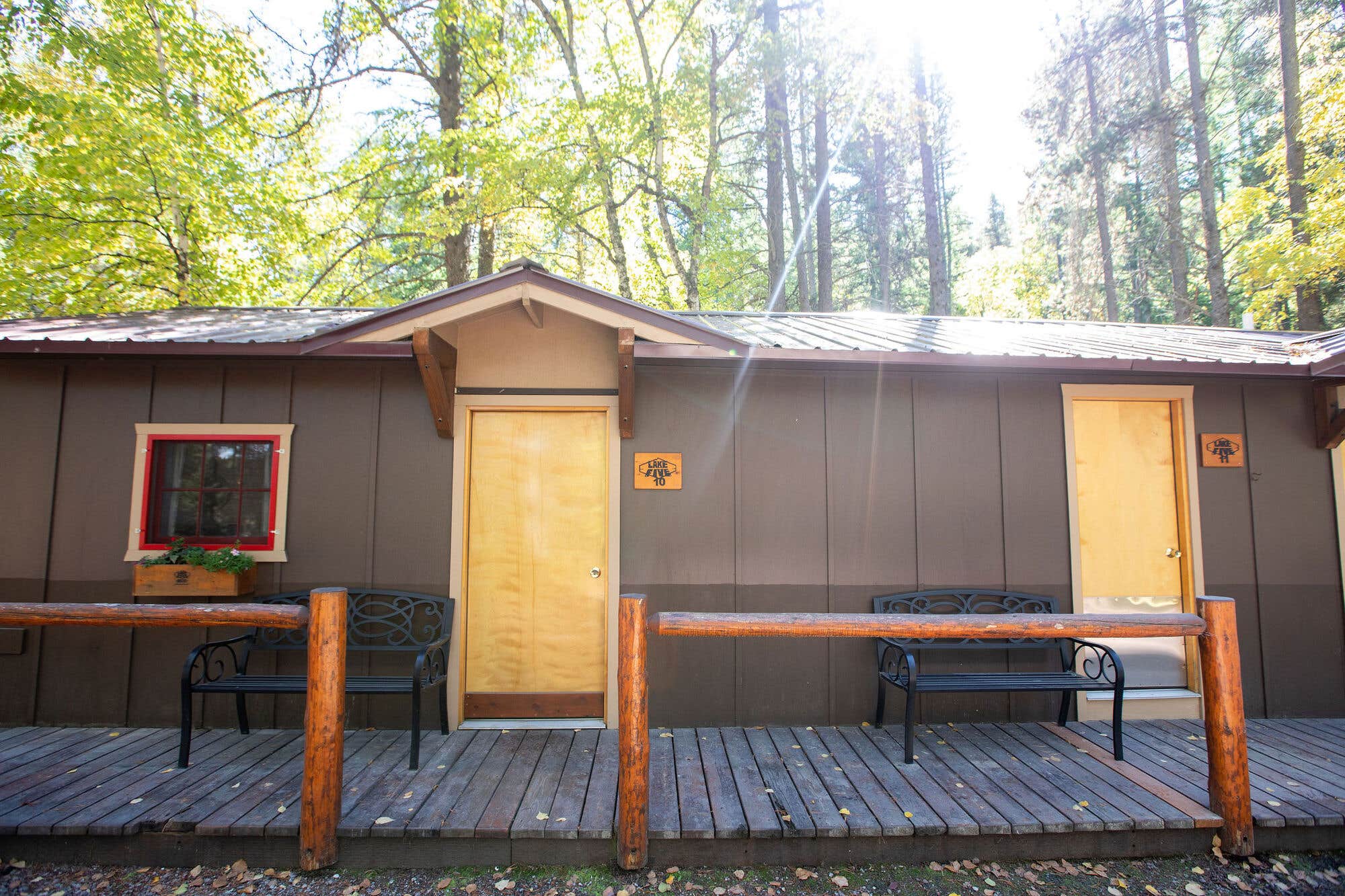 The Dyrt's photo of a cabin at Lake Five Resort near Martin City, MT