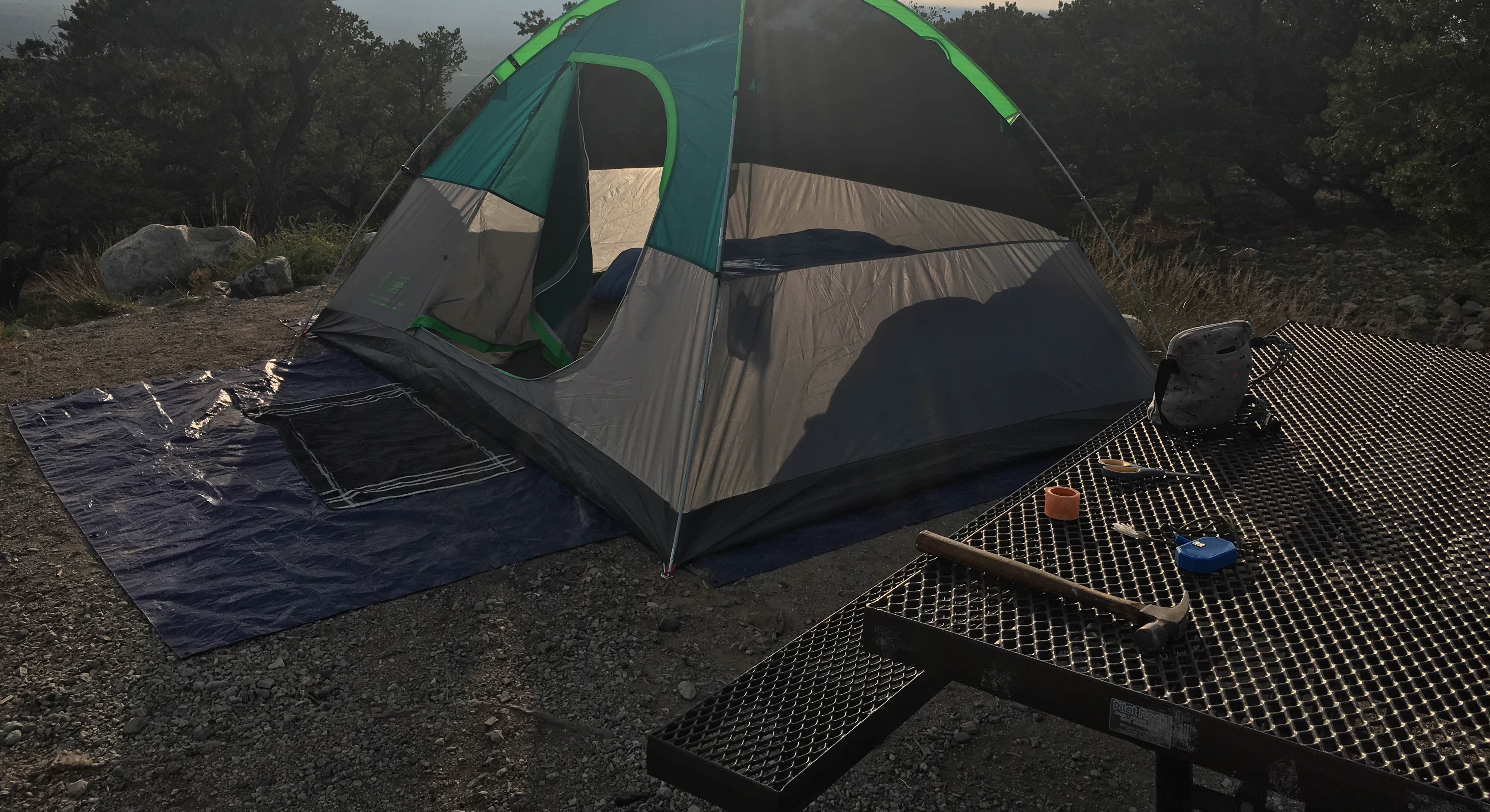 Beautiful Tent Camping View at Zapata Falls Campground in Great Sand Dunes NP