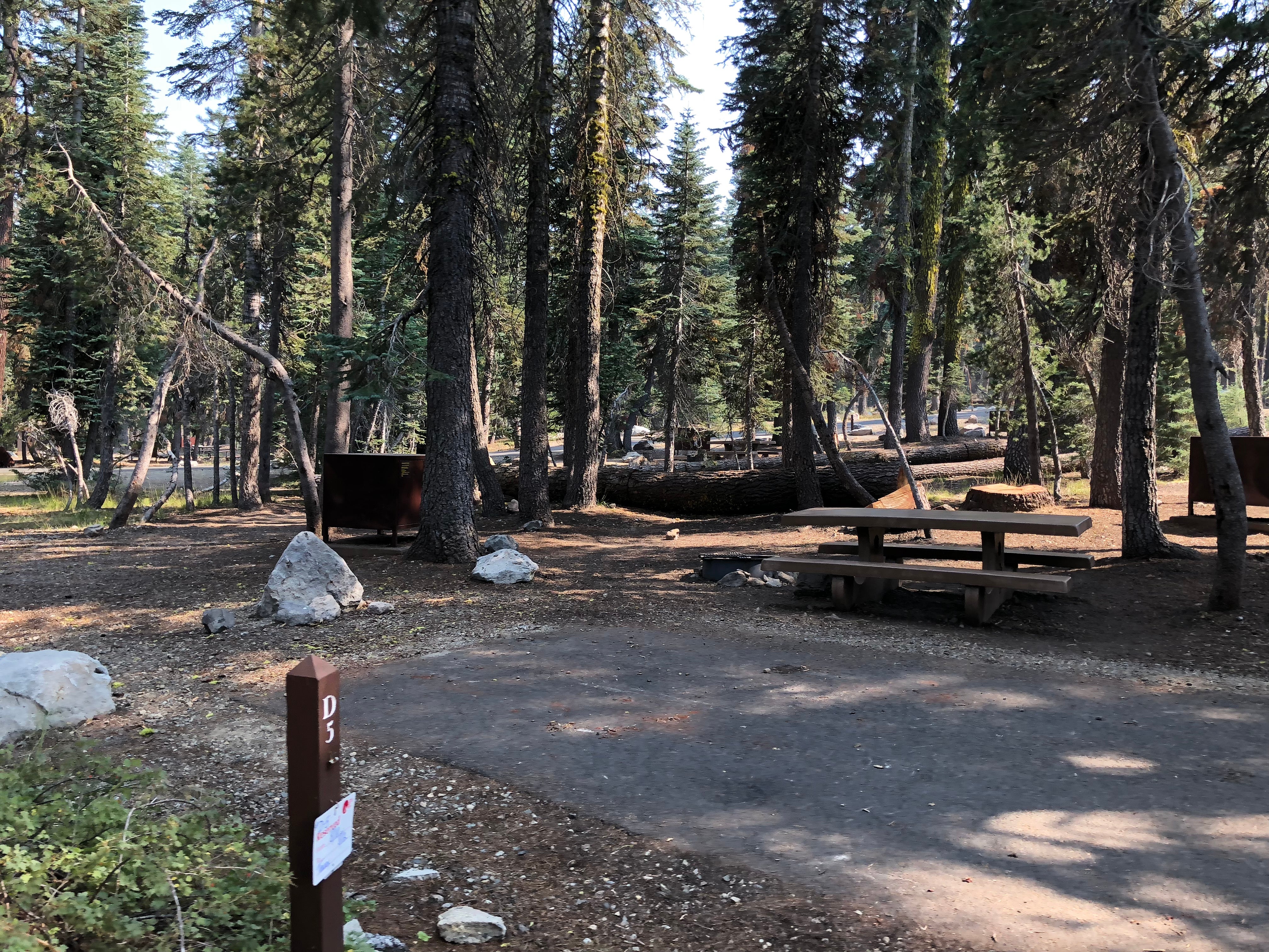 Empty campsites