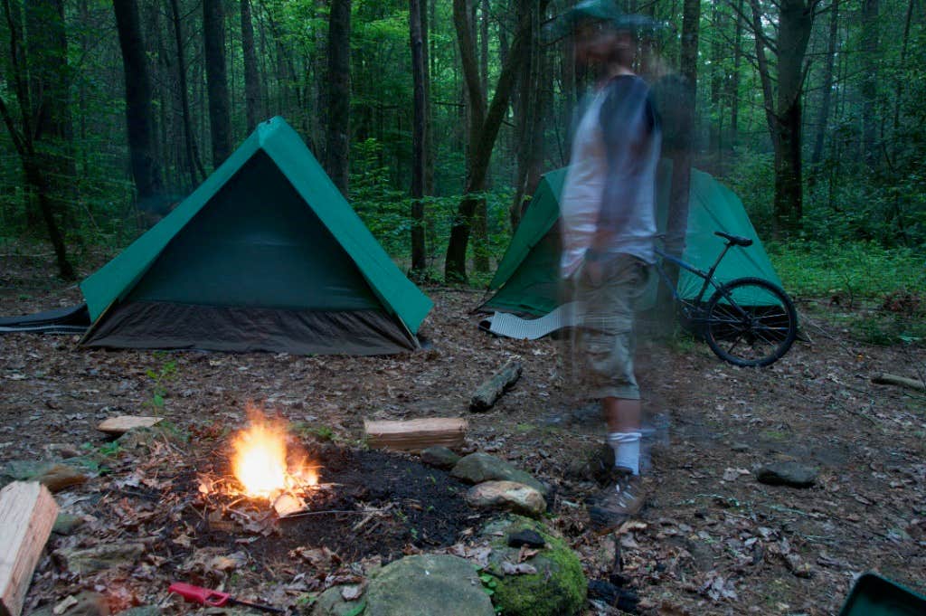 Asher K.'s photo of tent camping at Persimmon Falls Campground near Long Creek, SC