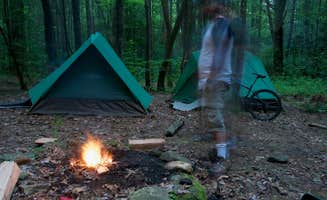 Asher K.'s photo of tent camping at Persimmon Falls Campground near Sautee Nacoochee, GA