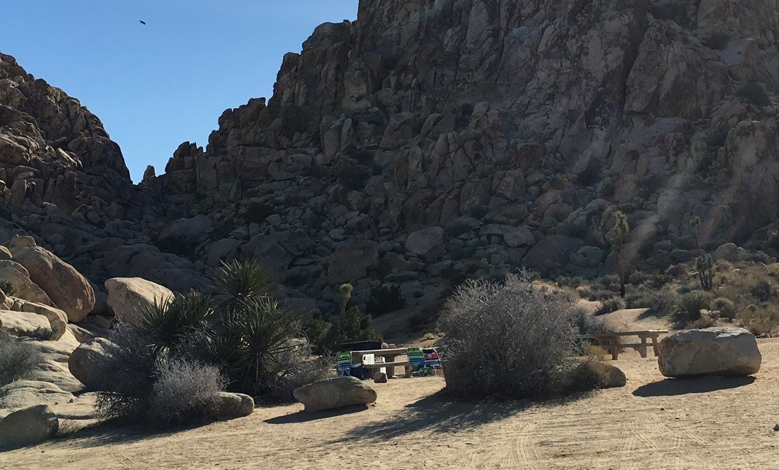 What a climber group campground looks like by day...deserted until dinner time...
