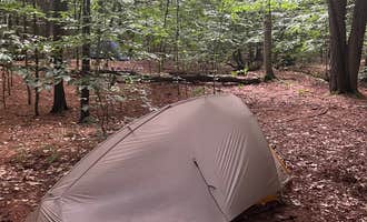 Camping near Winturri Backcountry Shelter on the AT in Vermont — Appalachian National Scenic Trail: Happy Hill Backcountry Shelter on the AT in Vermont — Appalachian National Scenic Trail, West Hartford, Vermont