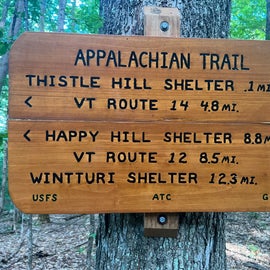 Trail sign heading southbound
