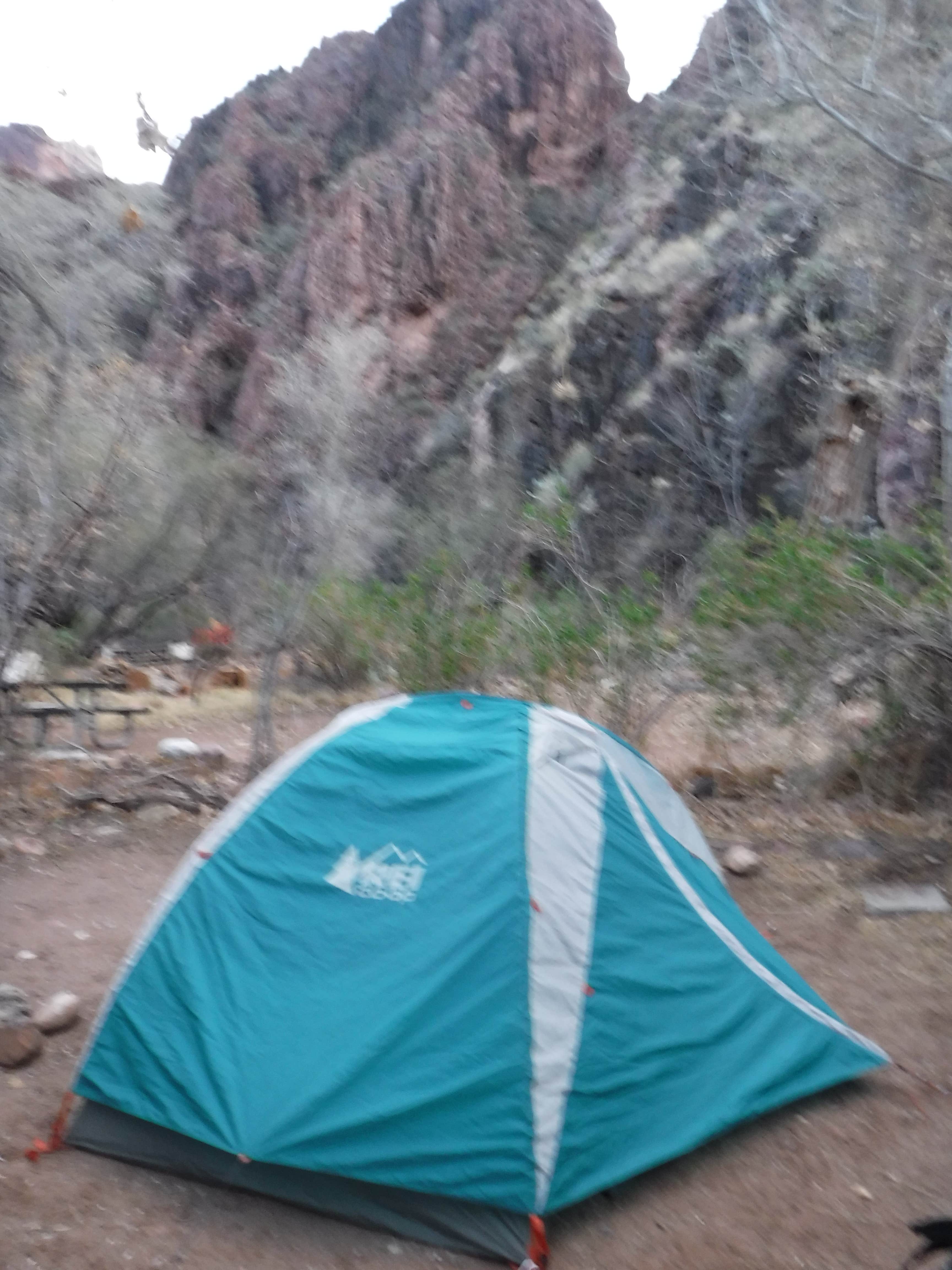 Mara F.'s photo of tent camping at Bright Angel Campground — Grand Canyon National Park near Cameron, AZ
