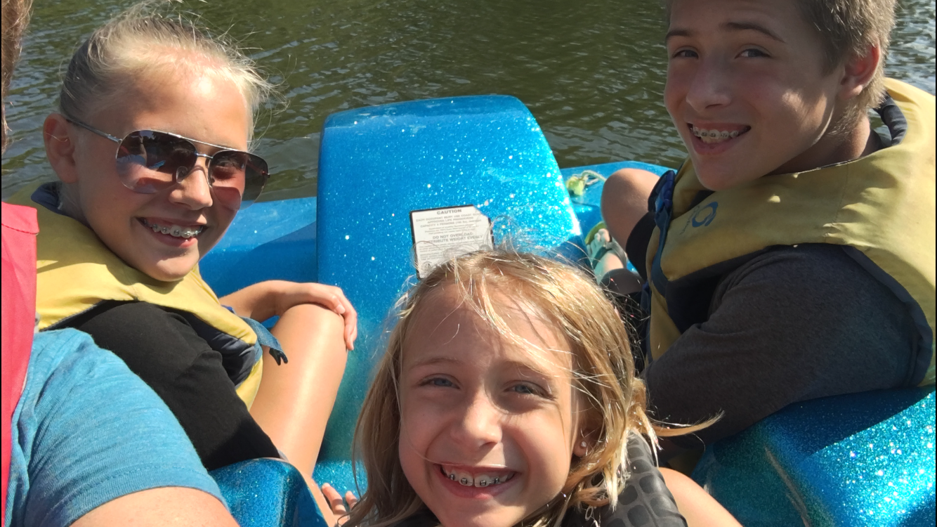 Paddleboats and life vests can be rented