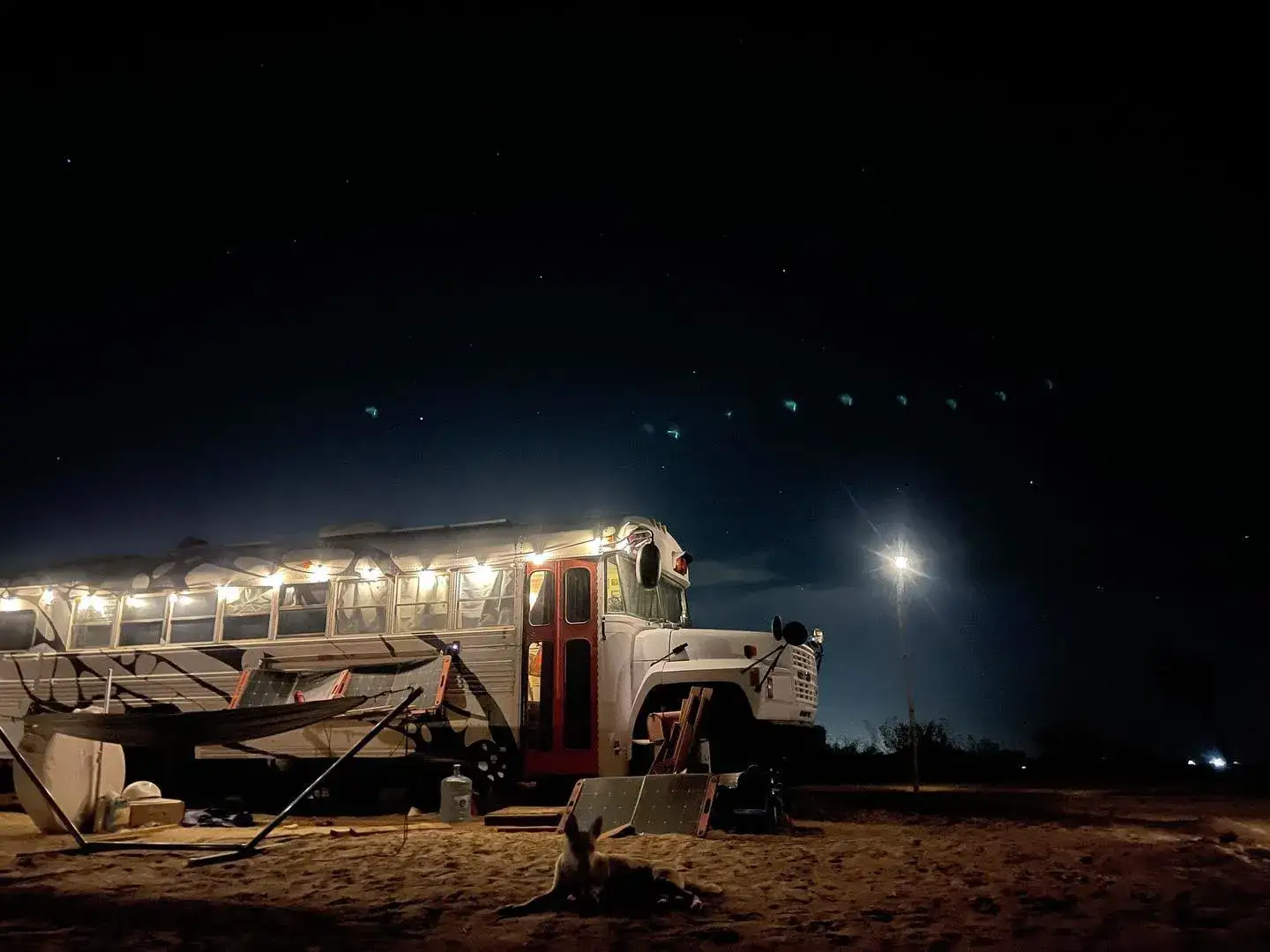 Camper-submitted photo at Starry Night Skoolie Glampsite near Red Mountain, CA