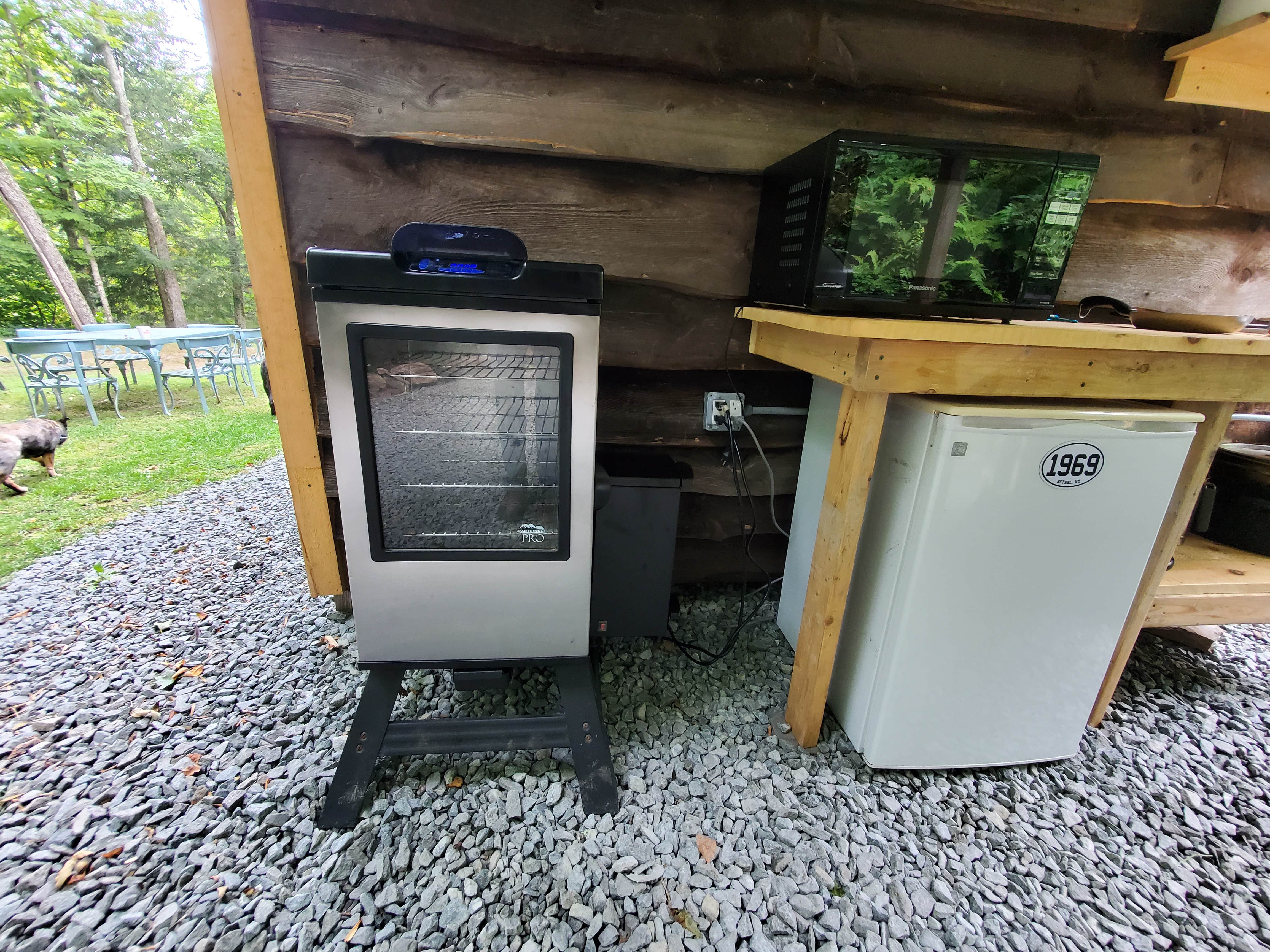 Desmond G.'s photo of camping with pets at Neversink Sanctuary - Private Camping near Roscoe, NY