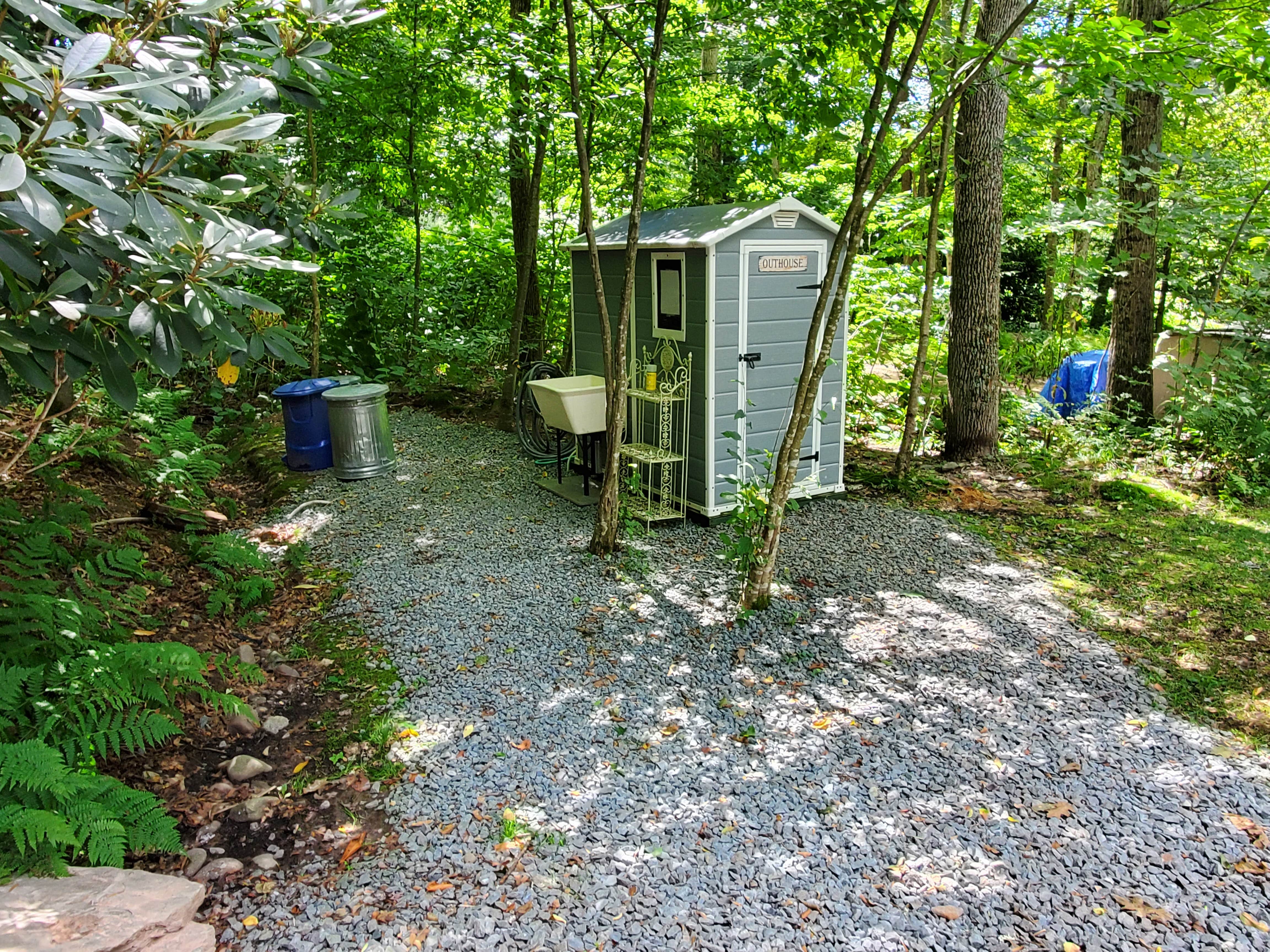 Desmond G.'s photo of a cabin at Neversink Sanctuary - Private Camping near Cornwall-on-Hudson, NY