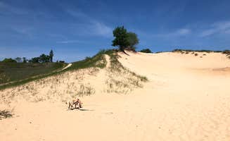 Bri R.'s photo of camping with pets at Kohler-Andrae State Park near Belgium, WI