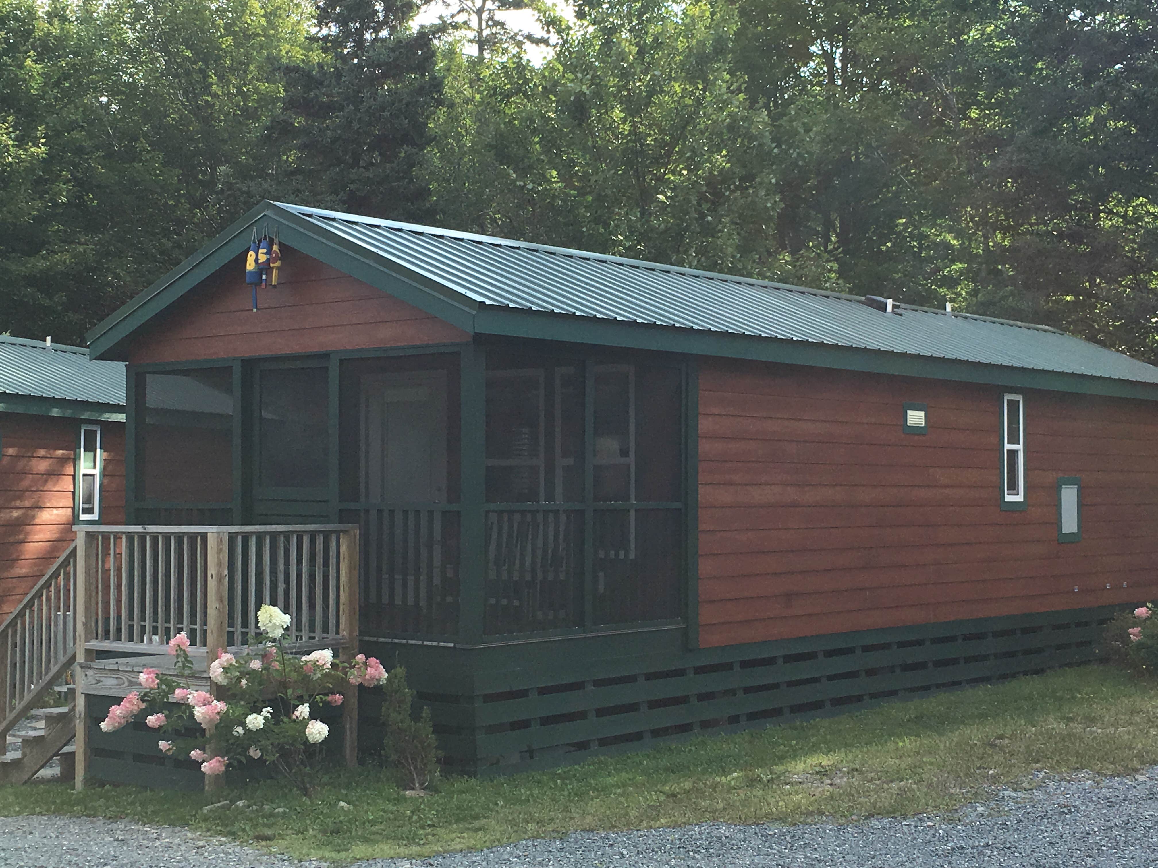 Rachel P.'s photo of a cabin at Bar Harbor/Oceanside KOA near Acadia National Park