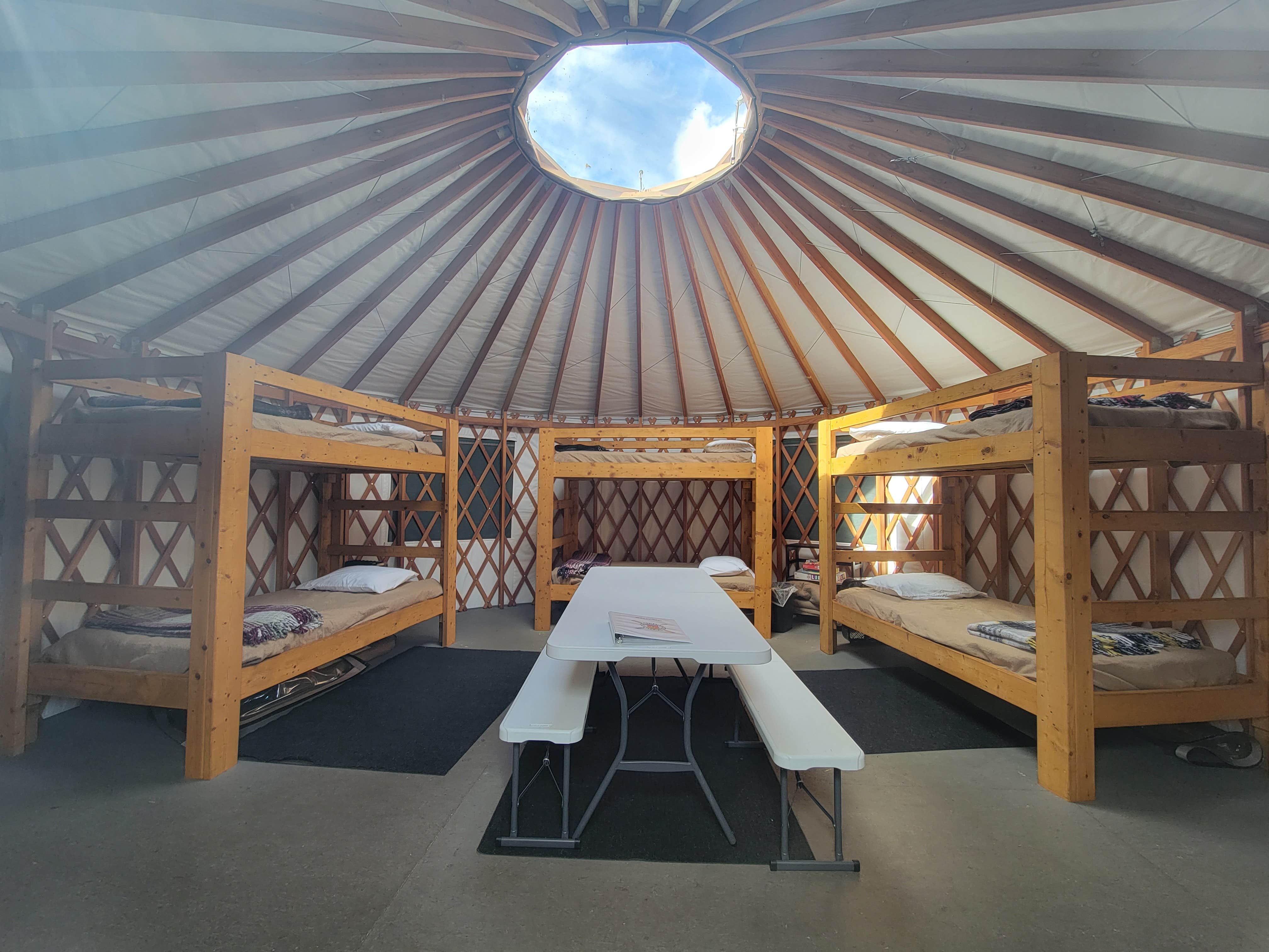 Nancy W.'s photo of glamping accommodations at Northeast Whitewater Lodge near Medford, ME