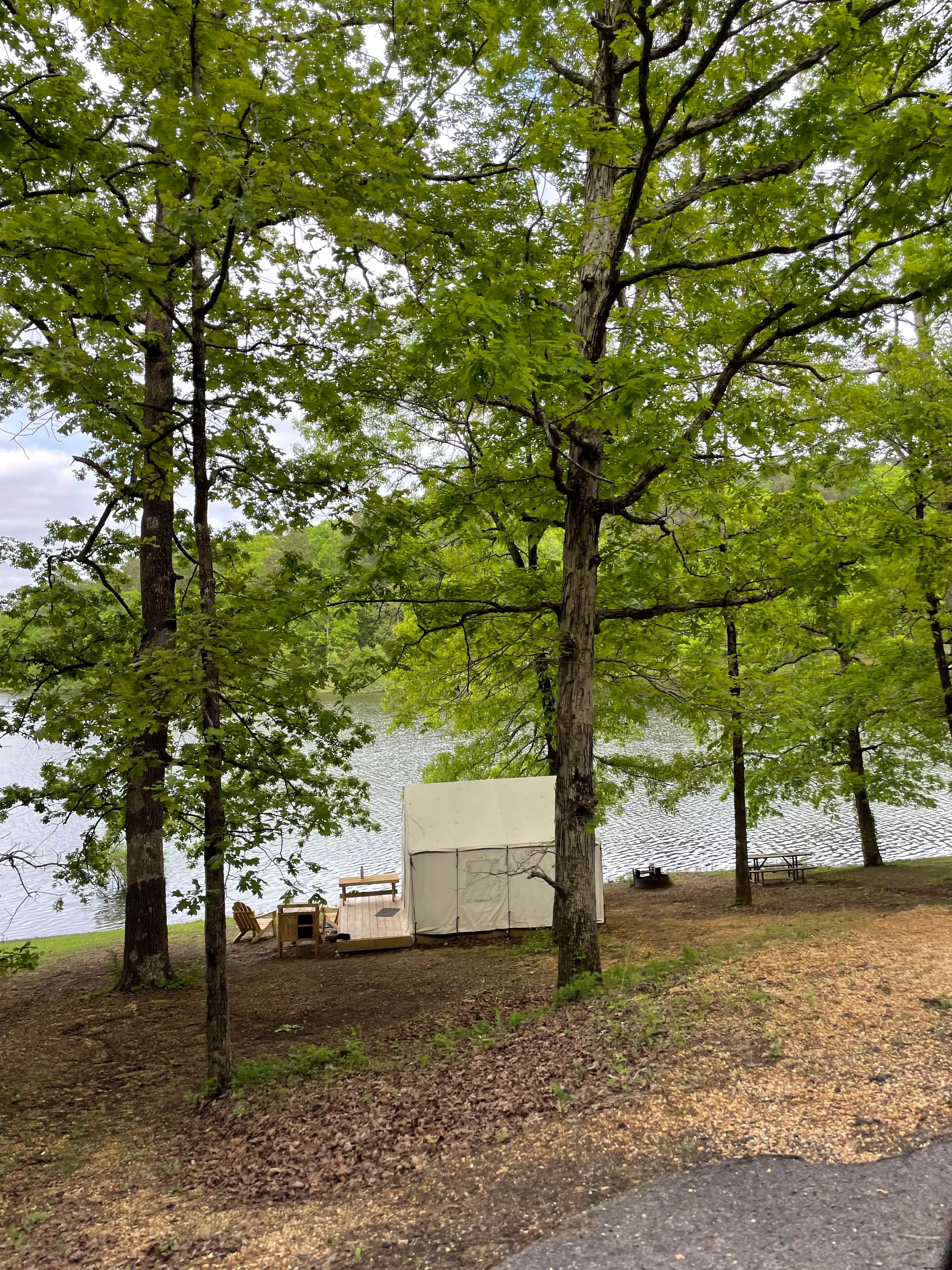 Camper submitted image from Tentrr State Park Site - Mississippi Tishomingo State Park - Haynes Lake West A - Single Camp - 4