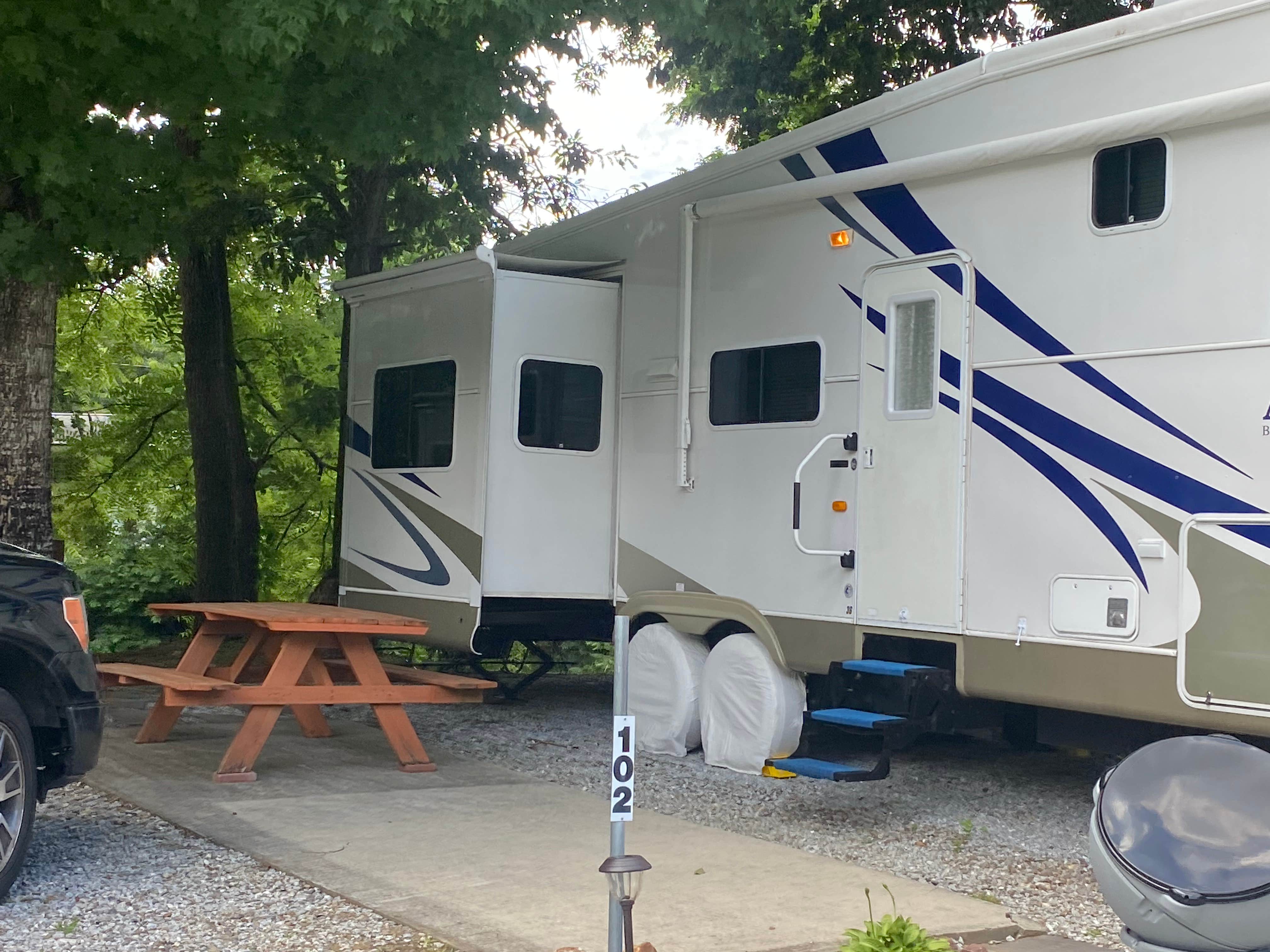 Asher K.'s photo of rv camping at Riverbend RV Park-Campground near Nantahala National Forest