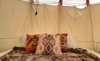 Jodi G.'s photo of glamping accommodations at Bear Creek Tee Pee Retreat near Albemarle, NC
