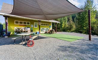 Kristiina M.'s photo of tent camping at Whistle Post Inn near Leavenworth, WA