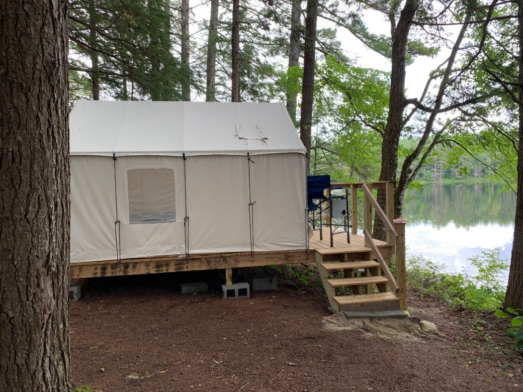 Camper submitted image from Tentrr Signature Site - Bagley Pond Waterside - 1