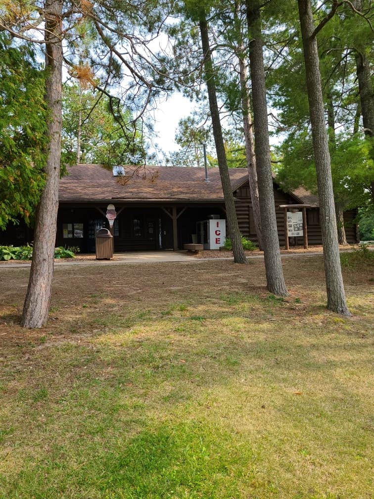 Barbara K.'s photo of a cabin at Young State Park Campground near Beaver Island, MI