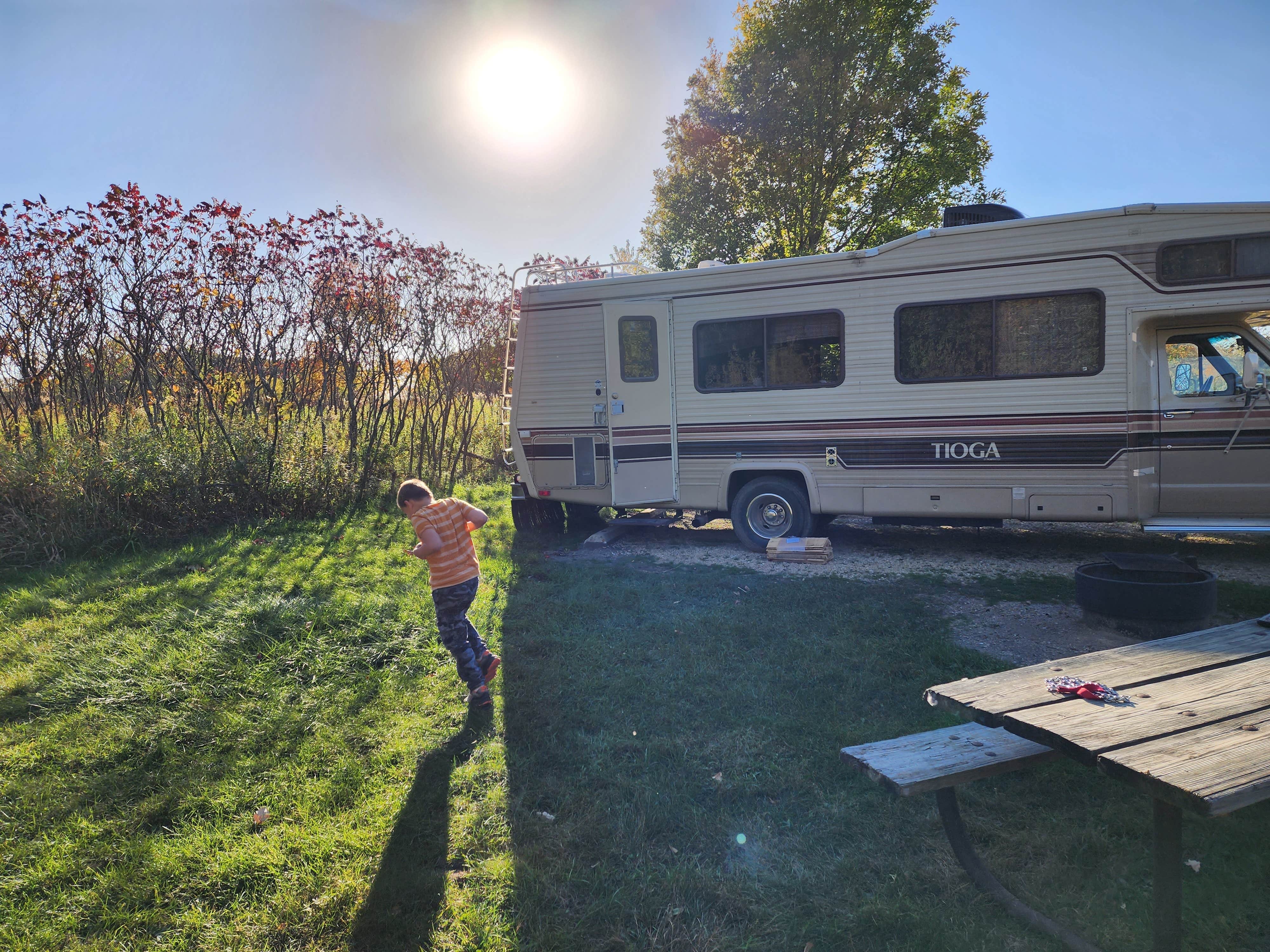 Anthony F.'s photo of rv camping at White Fox Campground — Myre-Big Island State Park near Clear Lake, IA