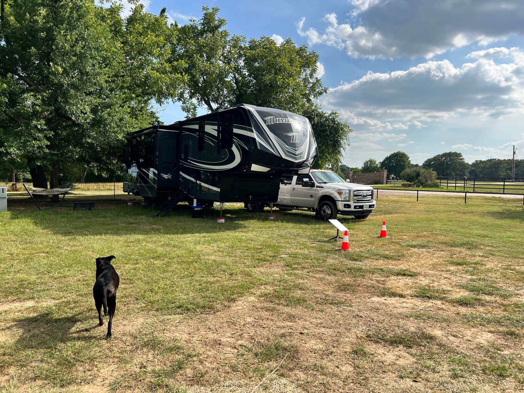 Jake C.'s photo of camping with pets at BeeWeaver Honey Farm & Wildflyer Mead Co near San Felipe, TX