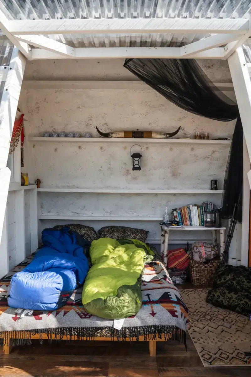 Camper-submitted photo at Micro A-Frame Cabin near Medford, ME