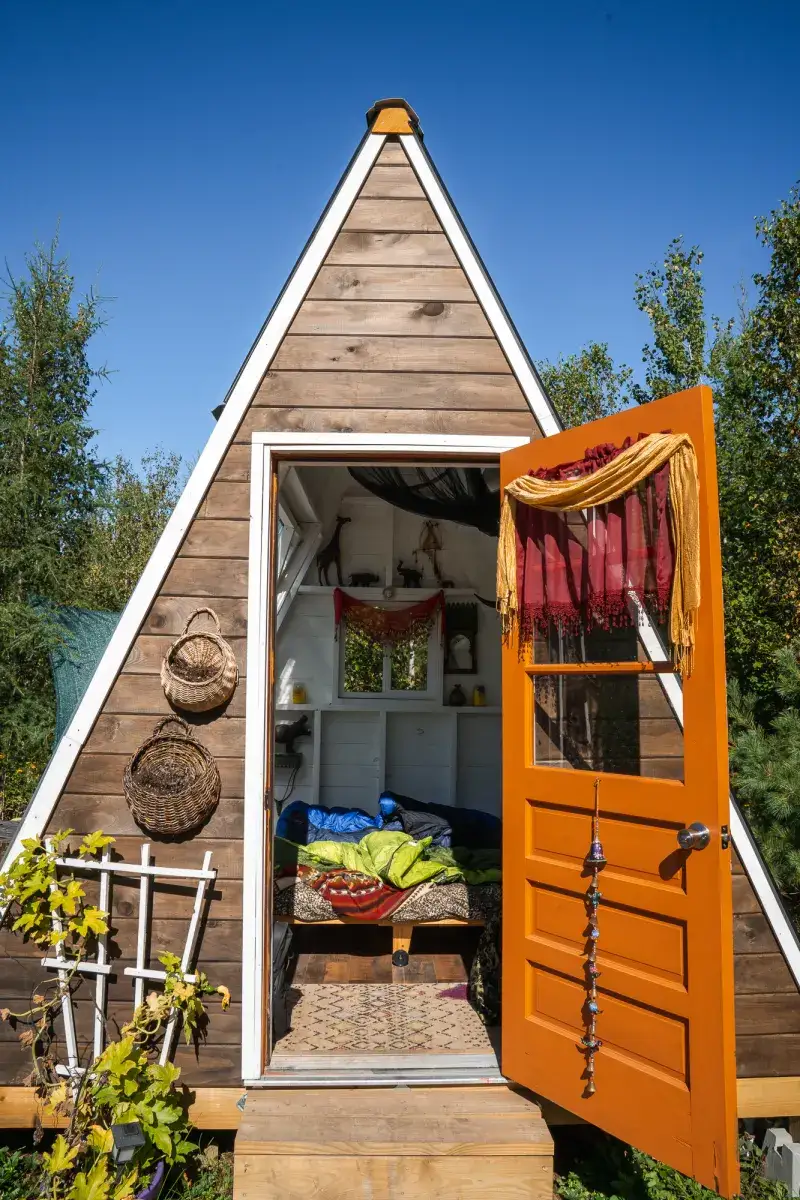 Camper-submitted photo at Micro A-Frame Cabin near Bradley, ME